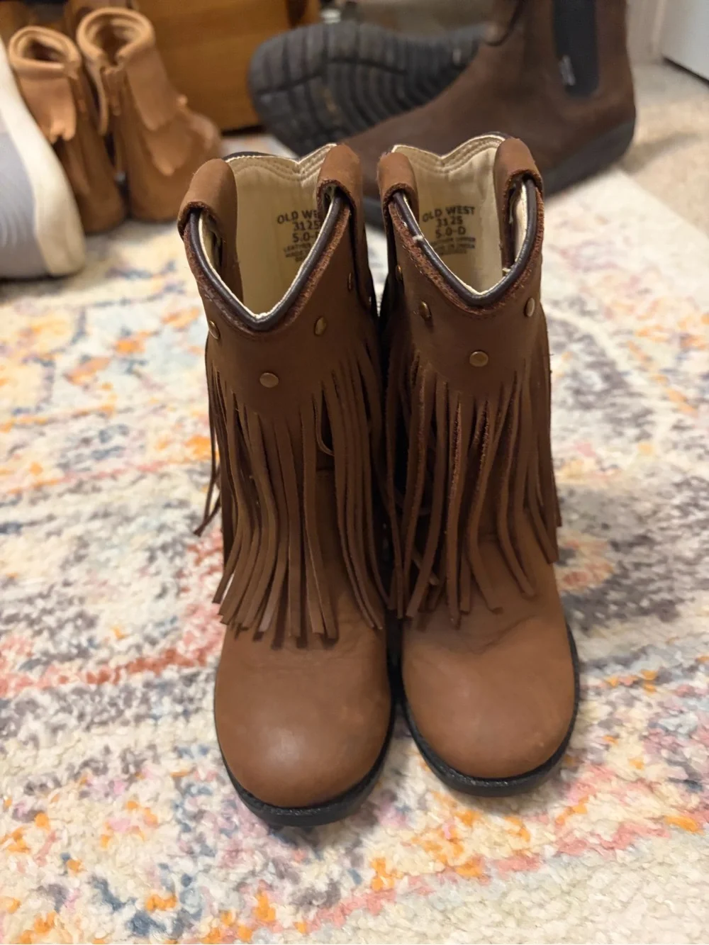 Old west toddler girl Fringe Boots